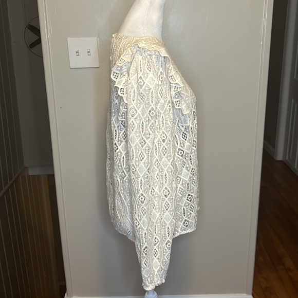 Sézane Lace Blouse in Cream - Picture 9 of 13